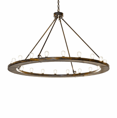 2nd Ave. Lighting 274857 Loxley Contemporary Antique Black Hanging Chandelier