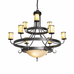 2nd Ave. Lighting 276196 Nehring Modern Wrought Iron Chandelier Light