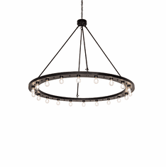 2nd Ave. Lighting 276592 Loxley Modern Solar Black Ceiling Chandelier