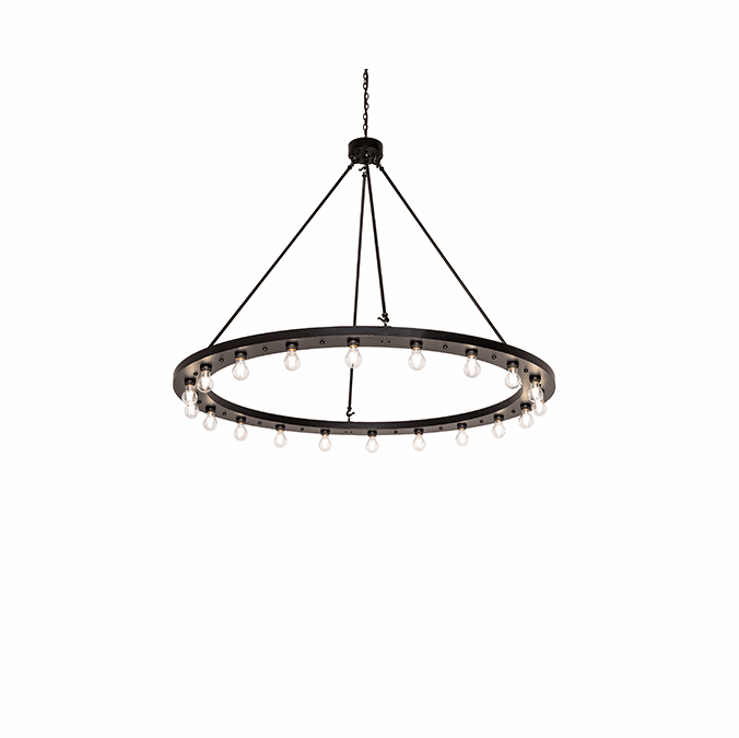 2nd Ave. Lighting 276592 Loxley Modern Solar Black Ceiling Chandelier