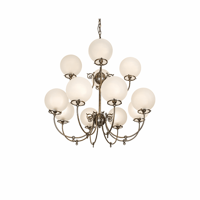 2nd Ave. Lighting 276940 Revival Traditional Antique Brass Hanging Chandelier