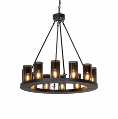 2nd Ave. Lighting 278366 Loxley Modern Textured Black Lighting Chandelier