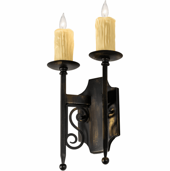 97th Ave. 222726 Toscano Traditional Antique Black Wall Lighting 2ND