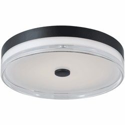 Abra 30041FM-MB-Iris Iris Contemporary Matte Black LED 16" Flush Mount Lighting