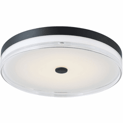 Abra 30042FM-MB-Iris Iris Contemporary Matte Black LED 20" Flush Ceiling Light Fixture