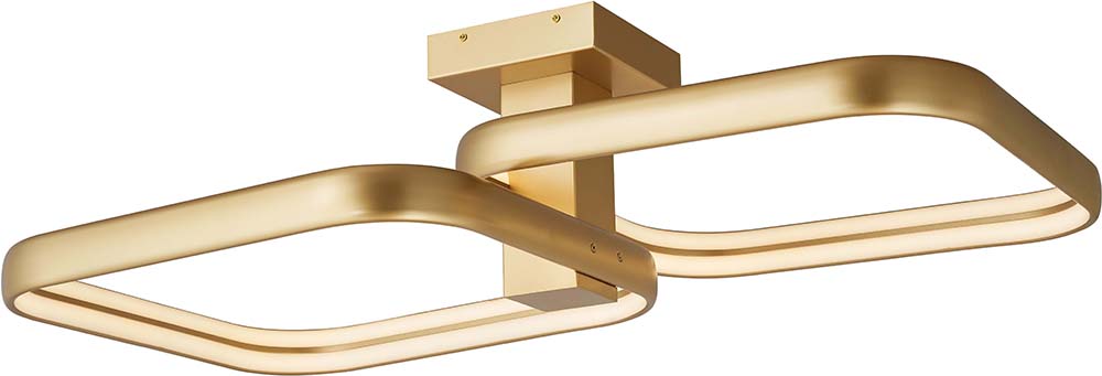 Abra 30087FM-GLD Rave Contemporary Matte Black LED Flush Mount Lighting ...