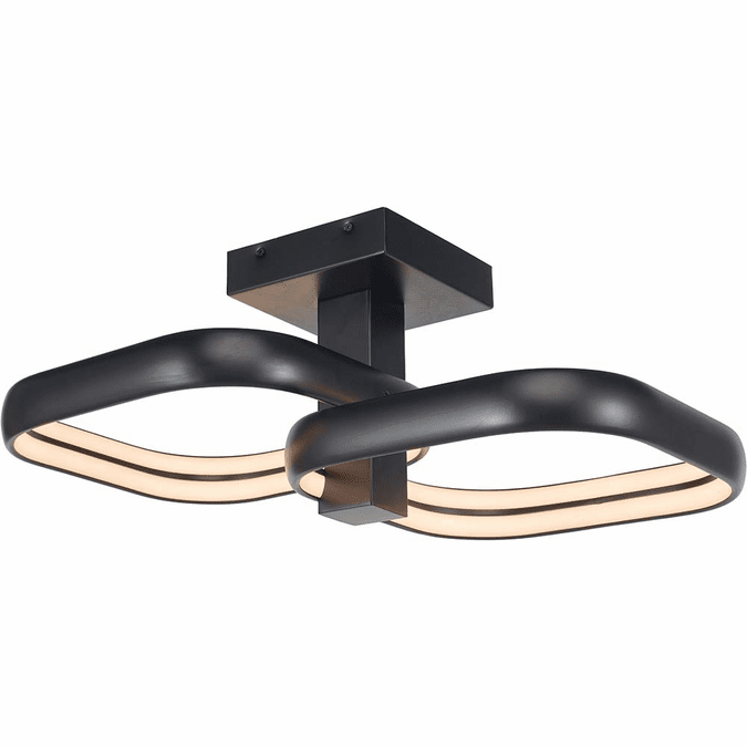 Abra 30087FM-MB Rave Modern Gold LED Flush Mount Ceiling Light Fixture ...