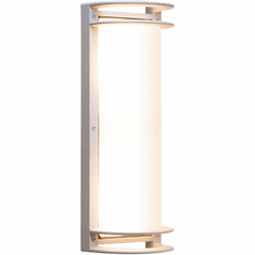 Access 20031LEDDMGLP-SAT-RFR Nevis Contemporary Satin LED Outdoor Bulkhead Wall Sconce Lighting