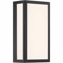 Access 20090LEDMG-BL/ACR GEO Dual Voltage Modern Black LED Outdoor Wall Sconce Lighting