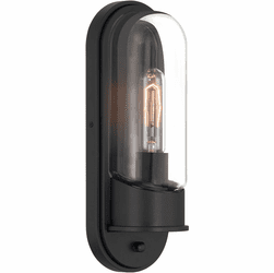 Access 20320MG-BL/CLR Magnolia Contemporary Black Outdoor Lighting Wall Sconce