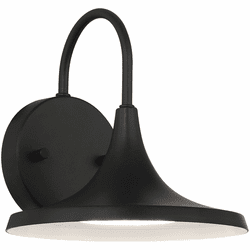 Access 20380LEDDMG-BL Pella Contemporary Black LED Outdoor Lighting Sconce