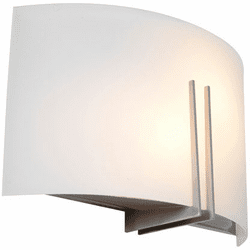 Access 20447-BS/WHT Prong Contemporary Brushed Steel Wall Mounted Lamp