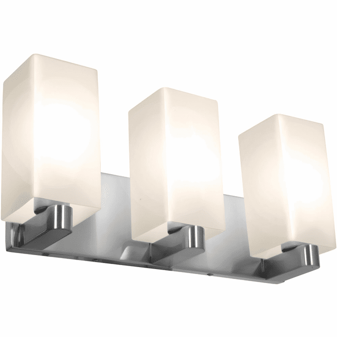 Access 50177-BS/OPL Archi Contemporary Brushed Steel 3-Light Lighting For Bathroom