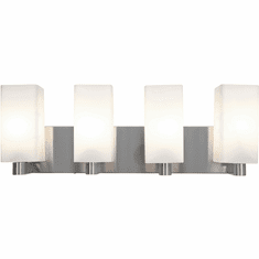 Access 50178LEDDLP-BS/OPL Archi Modern Brushed Steel LED 4-Light Bathroom Lighting Fixture