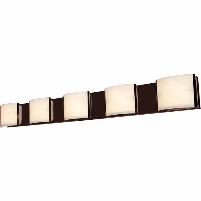 Access 62295LEDD-BRZ/OPL Nitro2 Contemporary Bronze LED 5-Light Bathroom Vanity Light