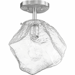 Access 63125LEDDLP-MSS-CLR Boulder Modern Matte Chrome LED Flush Mount Lighting