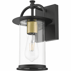 Acclaim Lighting 1023BK Stockwell Contemporary Matt Black and Brass Outdoor Wall Lamp