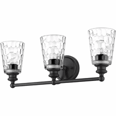 Acclaim Lighting IN40022BK Mae Contemporary Matte Black 3-Light Bathroom Vanity Light Fixture
