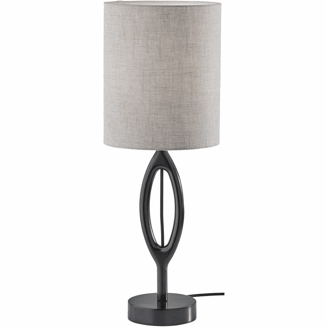 Adesso 1627-01 Mayfair Contemporary Black Wood Table Lighting