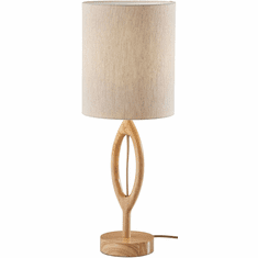 Adesso 1627-12 Mayfair Modern Natural Wood Table Lamp Lighting