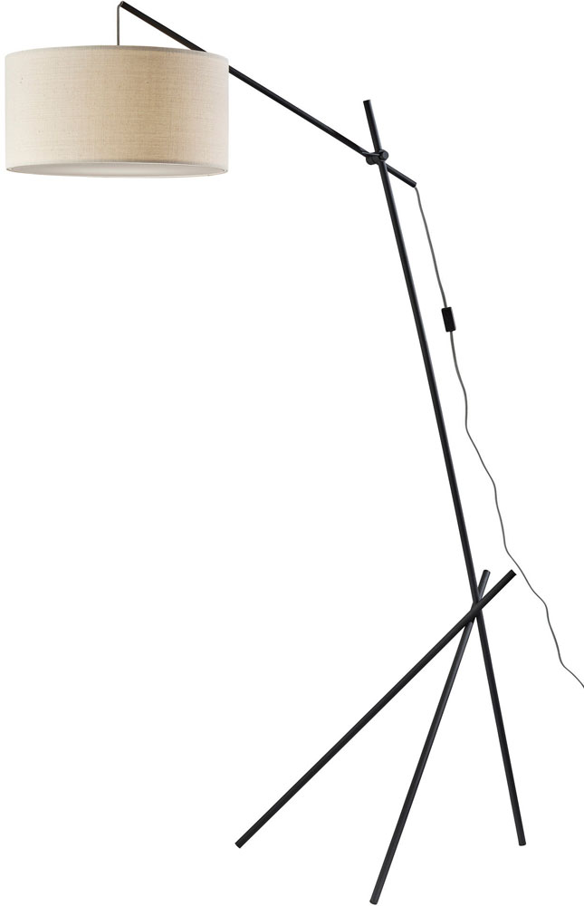 Adesso 603201 Varick Modern Black Light Floor Lamp ADE603201