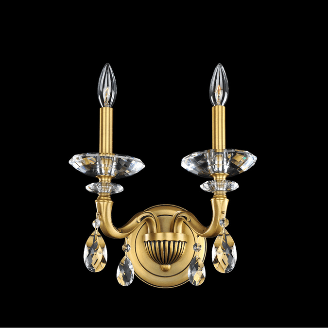 Allegri 021721-032-FR001 Jolivet Crystal Historic Brass Wall Sconce
