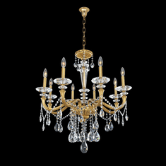 Allegri 021771-032-FR001 Jolivet Crystal Historic Brass 29.5" Lighting Chandelier