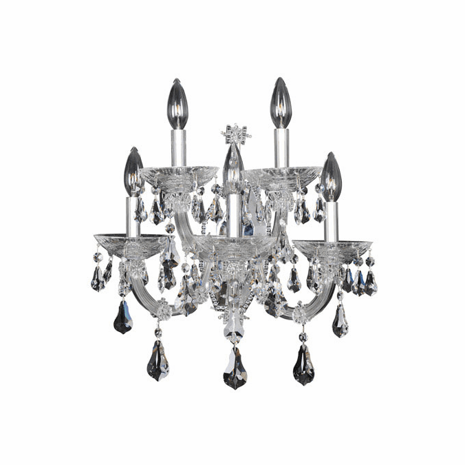 Allegri 023421-010-FR001 Brahms Crystal Chrome Wall Lighting Fixture