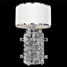 Allegri 027600-010-FR001 Vermeer Crystal Chrome Table Lamp
