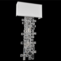 Allegri 027620-010-FR001 Vermeer Crystal Chrome Wall Light Sconce