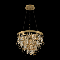 Allegri 031950-039-FR001 Carmella Brushed Brass Hanging Pendant Lighting / Ceiling Light