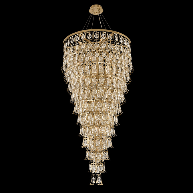 Allegri 031954-039-FR001 Carmella Brushed Brass Foyer Light Fixture