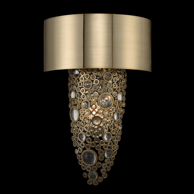 Allegri 034220038FR001 Ciottolo Brushed Champagne Gold Wall Light