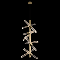 Allegri 034950-038-FR001 Apollo Brushed Champagne Gold LED Hanging Pendant Light