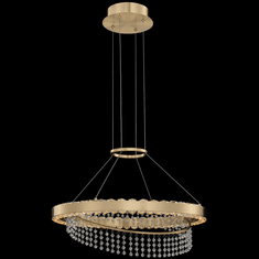 Allegri 036355-039-FR001 Saturno Contemporary Brushed Brass LED Pendant Light