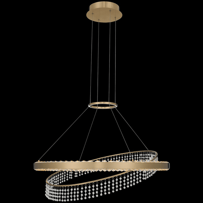 Allegri 036356-039-FR001 Saturno Modern Brushed Brass LED Hanging Lamp