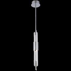 Allegri 037911-010-FR001 Lucca Crystal Polished Chrome LED Mini Pendant Lighting