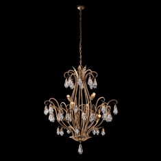 Allegri 040377-044-FR001 Tulipani Winter Brass Chandelier Light