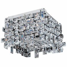 Allegri 11193-010-FR001 Vermeer Crystal Chrome 14" Overhead Lighting Fixture