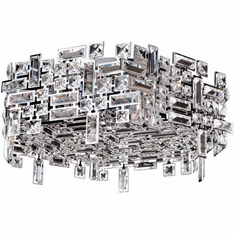 Allegri 11194-010-FR001 Vermeer Crystal Chrome 24" Flush Lighting