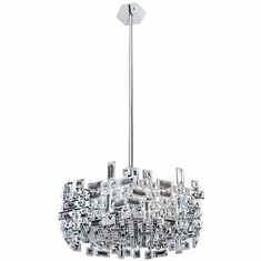 Allegri 11197-010-FR001 Vermeer Crystal Chrome Drop Ceiling Light Fixture