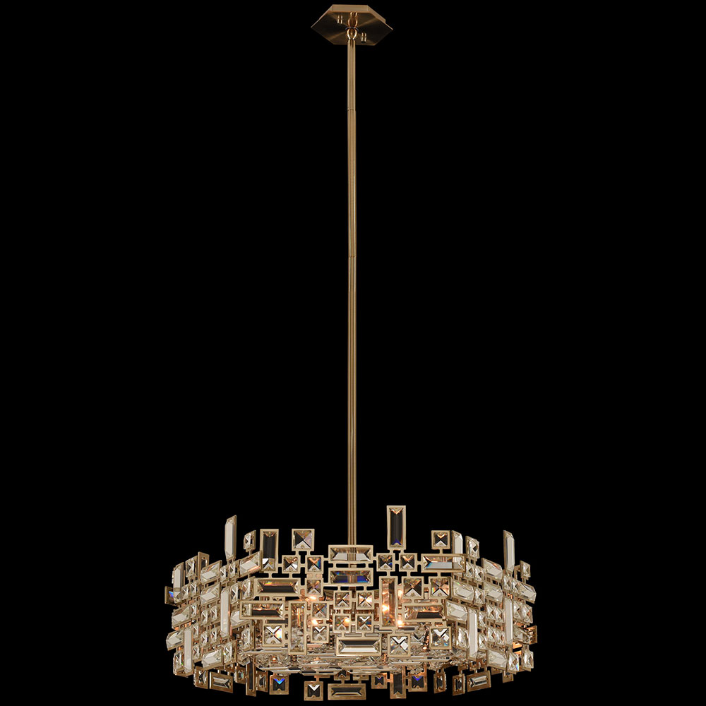 Allegri 11197038FR001 Vermeer Brushed Champagne Gold Drop Ceiling