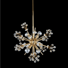 Allegri 11631-018-FR001 Constellation Crystal 18K Gold 13" Hanging Light Fixture