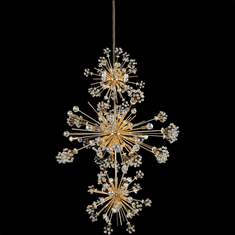 Allegri 11639-018-FR001 Constellation Crystal 18K Gold Pendant Lighting Fixture