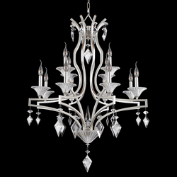 Allegri 11676 Florence Tarnished Silver Chandelier Lamp