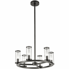 Alora CH309006UBCG Revolve   Modern Urban Bronze Mini Chandelier Light