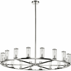 Alora CH309018PNCG Revolve   Modern Polished Nickel 47.4" Lighting Chandelier