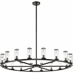Alora CH309018UBCG Revolve   Contemporary Urban Bronze 47.4" Chandelier Lamp