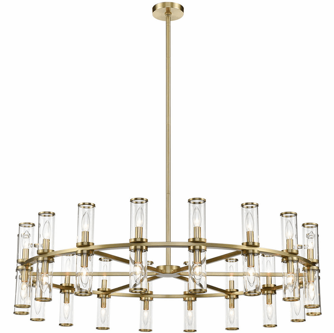 Alora CH309036NBCG Revolve   Modern Natural Brass 47.4" Chandelier Lamp