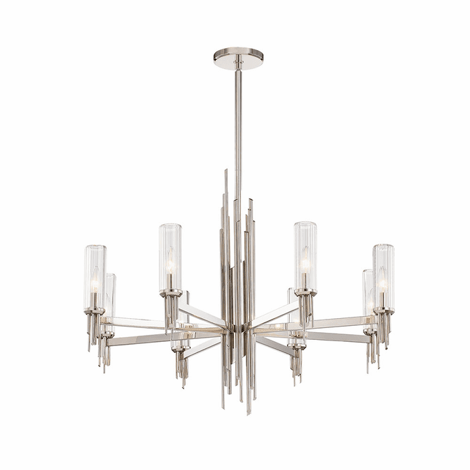 Alora CH335836PNCR Torres Contemporary Polished Nickel Lighting Chandelier